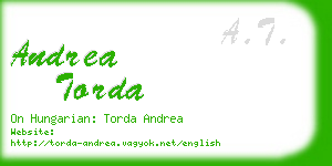 andrea torda business card